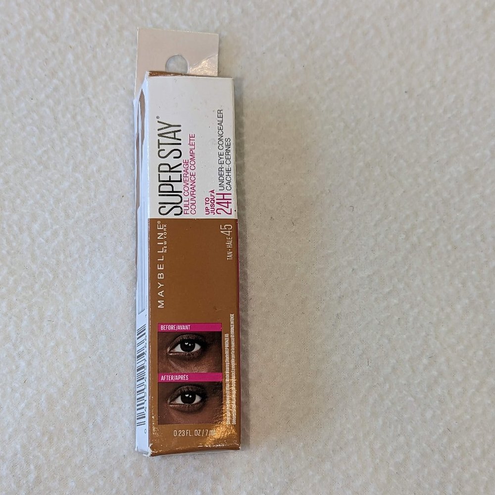 🌷4/$20 Maybelline Newyork Super Stay Full Coverage Under Eye Concealer Tan 45 - Picture 2 of 11